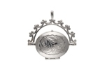 Silver Engraved Oval Fob Locket